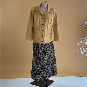Christopher & Banks Yellow Jacket + Skirt
